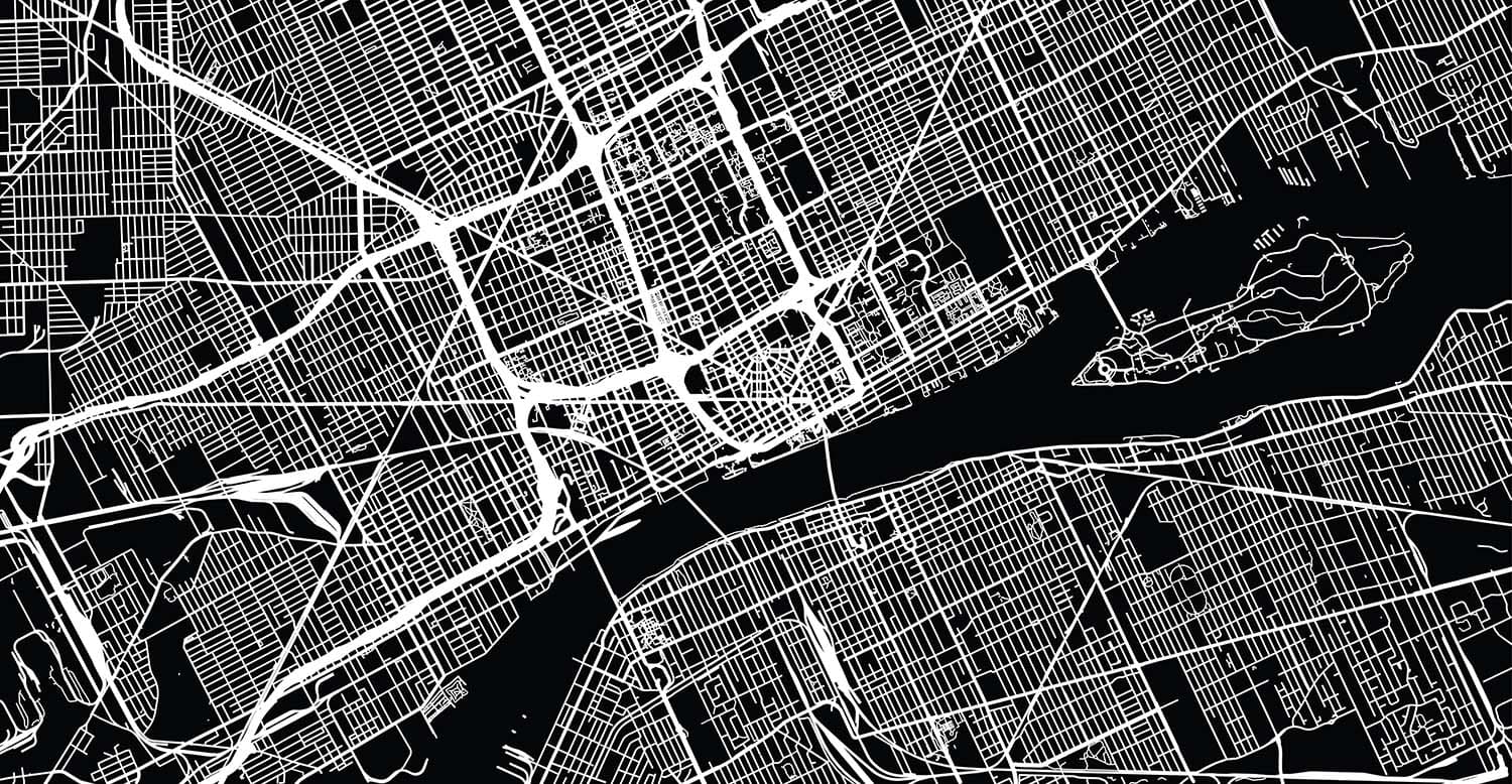 Modern Detroit area home exterior at dusk